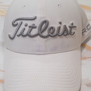Titleist White Cap with Silver Logo
